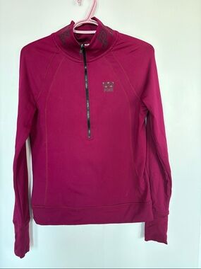 PINK Victoria's Secret athletic Quarter-Zip Pullover - Berry